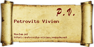 Petrovits Vivien névjegykártya